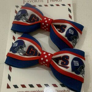New York Giants NFL Hair Bows
